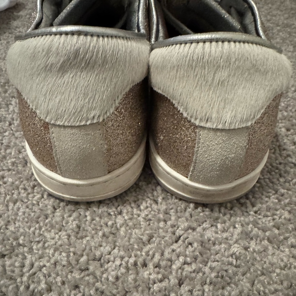 P448 John Sneaker Champagne Glitter Sz 39 - Picture 2 of 6